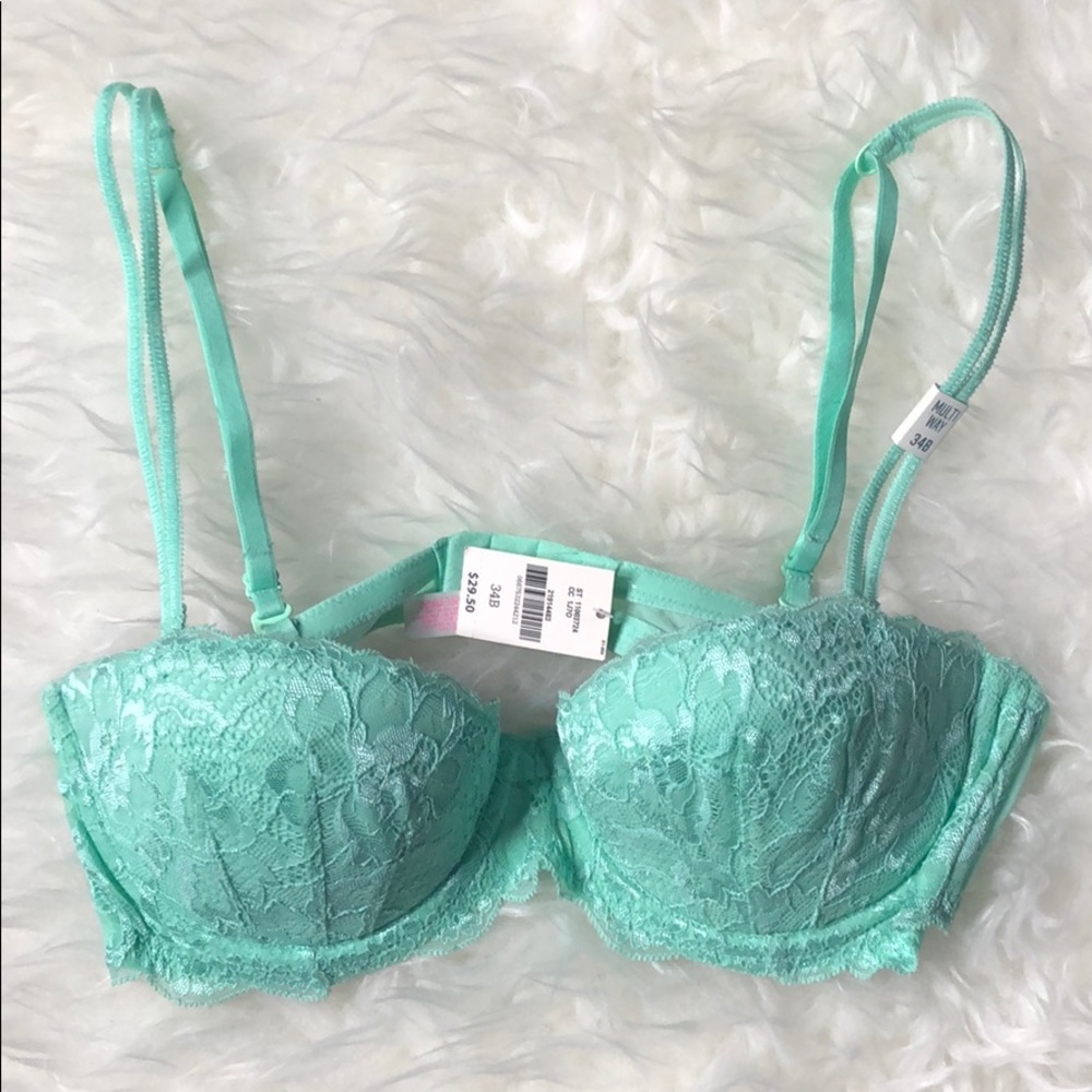 Victoria’s Secret PINK multi-way turquoise bra 34B
